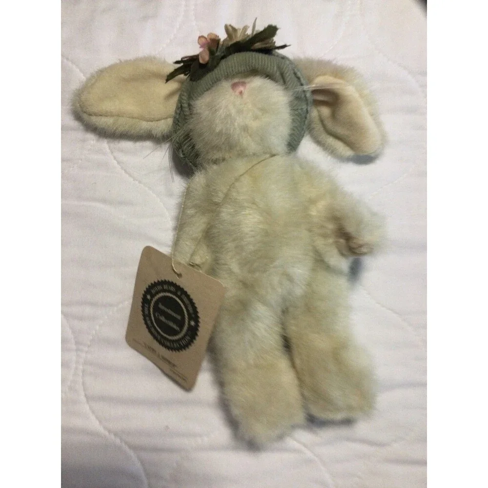 Boyds Bear ‘ Cathy J. Hiphop  Plush Jointed Bunny Rabbit in Hat 10”tall